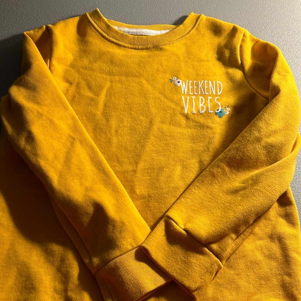 Mustard yellow cute girls sweater